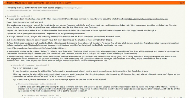 Создатель NanoClaw проиграл SEO-битву против сайта-подделки